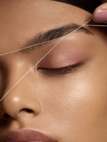 natural eyebrow threading